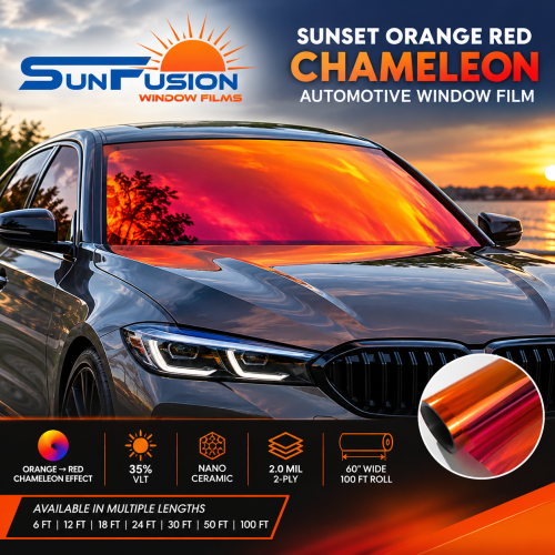 Chameleon Sunset Orange Red 35%